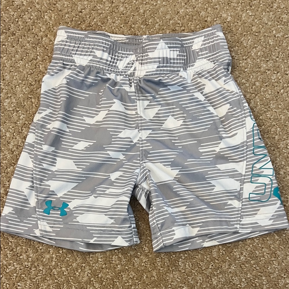 Under Armour Gray and White Graphic Shorts